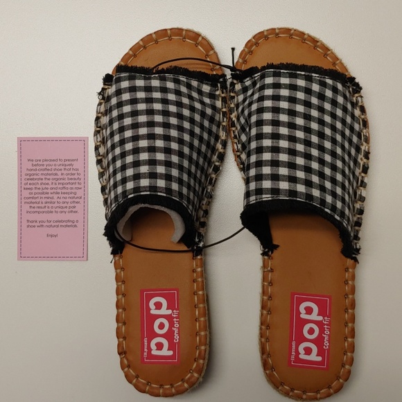 pop Shoes - NWT!!! Cute Black & White Organic Sandals!!!